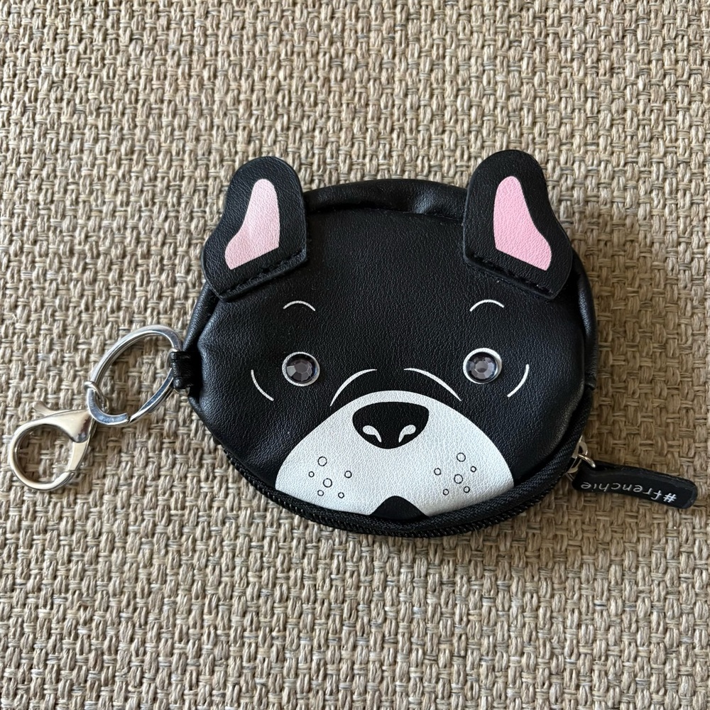 French Bulldog Change Purse Frenchie keychain Pouch Cute Fun Whimsical Dog